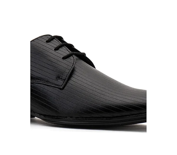 Black Leather Formal Derby Shoe for Men