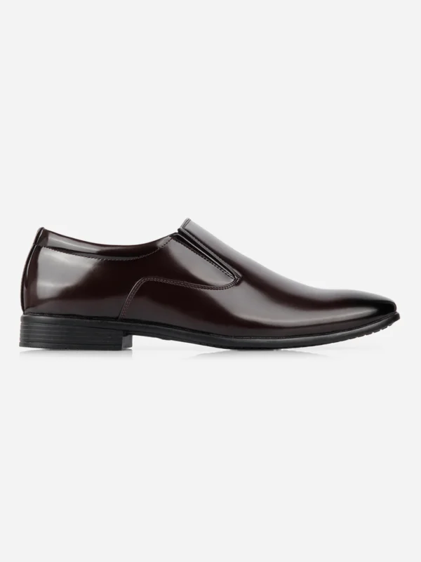 Men's Wine Regular Toe Slip On Formal