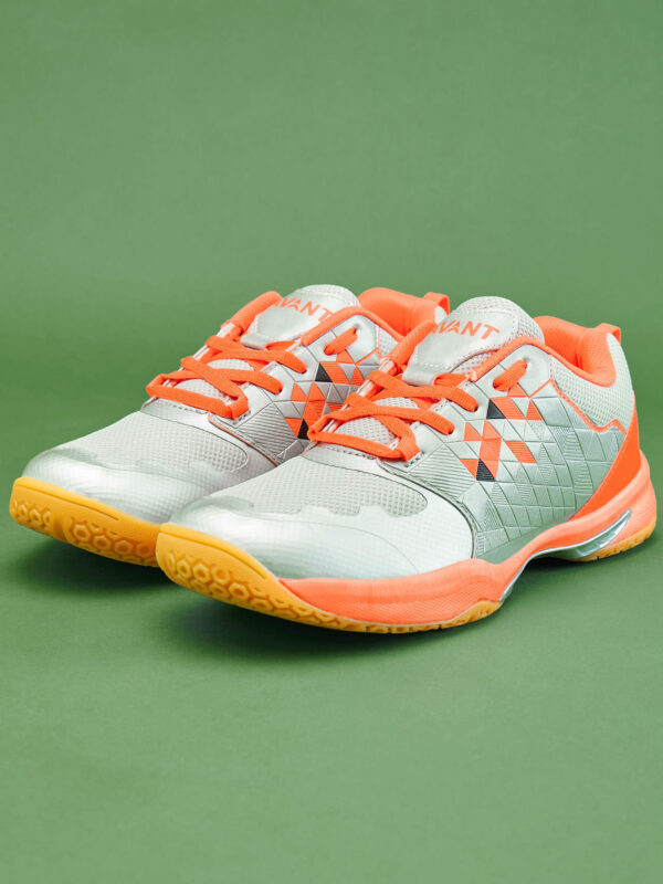 Avant Men's FluidX 2.0 Badminton Shoes-Grey/Orange